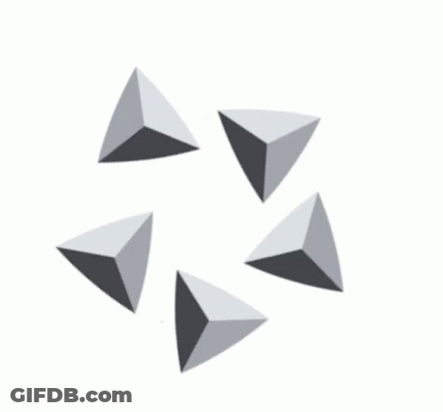 Black And White Triangle Star Logo GIF