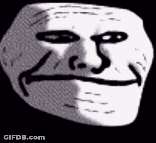 Black And White Troll Face GIF
