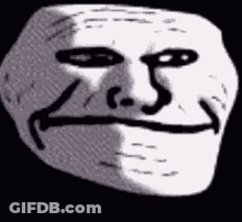 Black And White Troll Face Drawing GIF