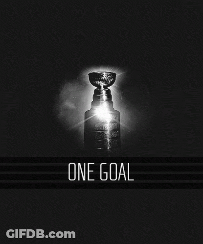 Black And White Trophy Saying One Goal GIF