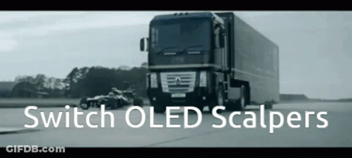 Black And White Truck With Switch OLED Scalpers GIF