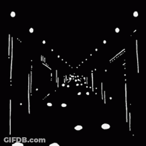 Black And White Tunnel Drawing GIF