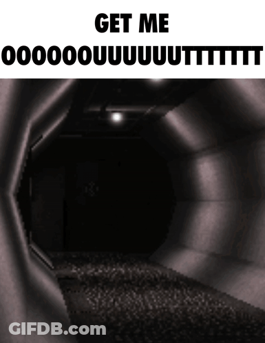 Black And White Tunnel Saying Get Me GIF