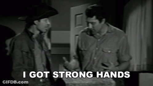 Black And White Two Men I Got Strong Hands GIF