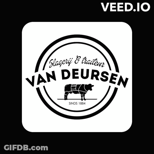 Black And White Van Deursen Cow In Circle GIF