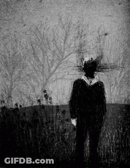 Black And White Vanished Guy GIF