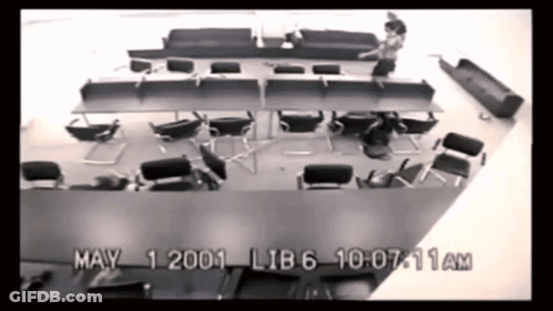 Black And White Waiting Room Photo GIF