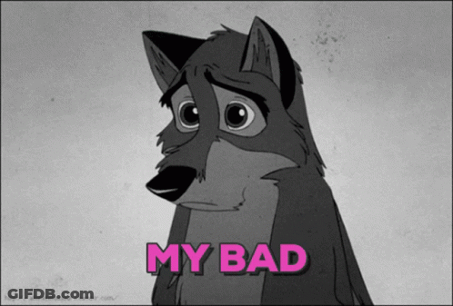 Black And White Wolf Drawing My Bad GIF