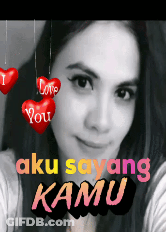 Black And White Woman Aku Sayang Kamu GIF