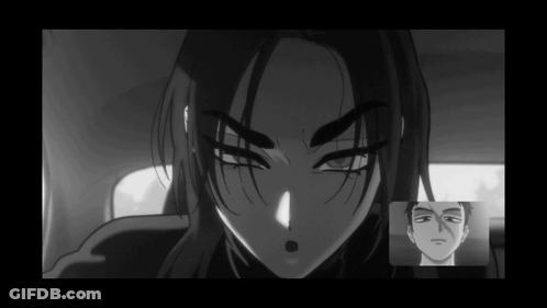 Black And White Woman And Man In Car GIF