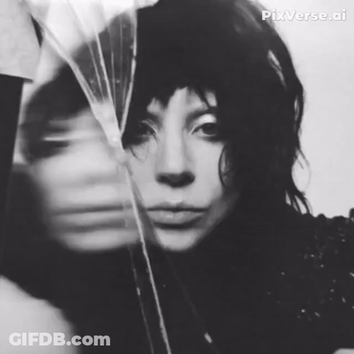 Black And White Woman Behind Glass With Pixverse AI GIF