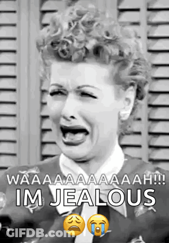 Black And White Woman Crying Im Jealous GIF
