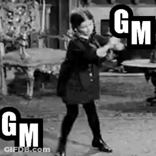 Black And White Woman Dancing With GM GIF