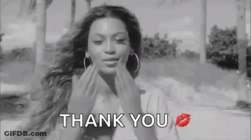 Black And White Woman Giving Kiss Saying Thank You GIF