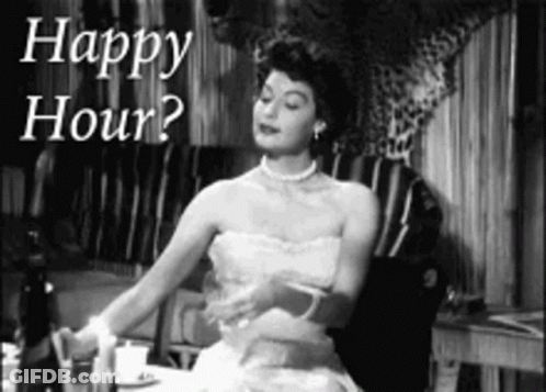 Black And White Woman Happy Hour GIF