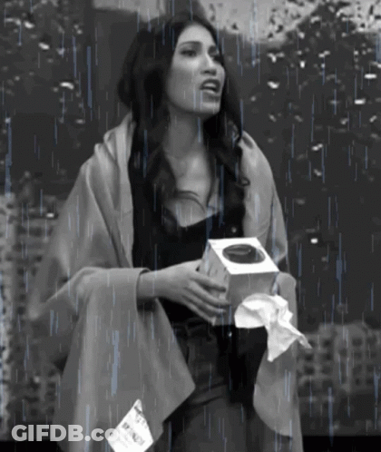 Black And White Woman Holding Box GIF