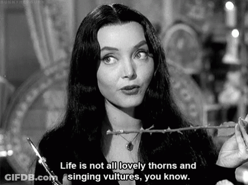 Black And White Woman Holding Rose Life Is Not All Lovely Thorns GIF