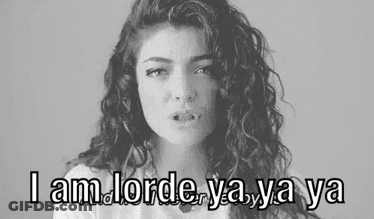Black And White Woman I Am Lorde Ya Ya Ya GIF