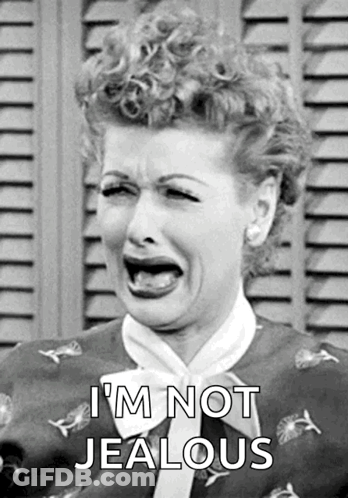 Black And White Woman I'm Not Jealous GIF