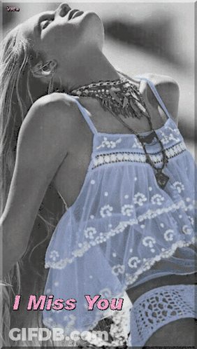 Black And White Woman I Miss You GIF