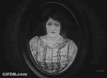 Black And White Woman In Circle GIF