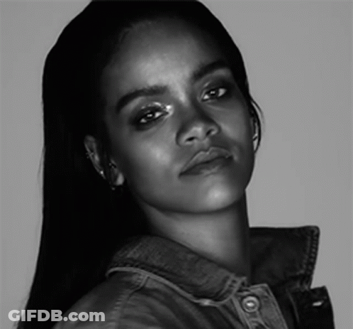 Black And White Woman In Denim Jacket GIF