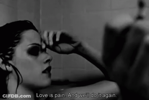 Black And White Woman Love Is Pain GIF