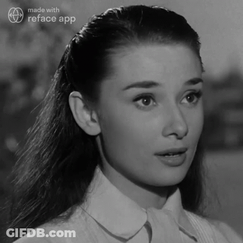 Black And White Woman Made With Reface App GIF