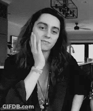 Black And White Woman Making Face GIF