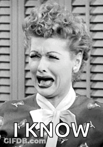 Black And White Woman Making Funny Face Saying I Know GIF
