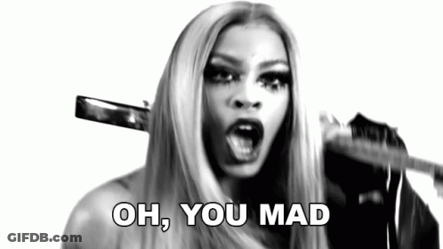 Black And White Woman Mouth Open Oh You Mad GIF