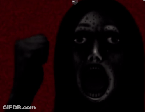 Black And White Woman Red Background Rex GIF