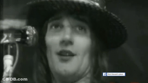 Black And White Woman Rod Stewart's Place GIF