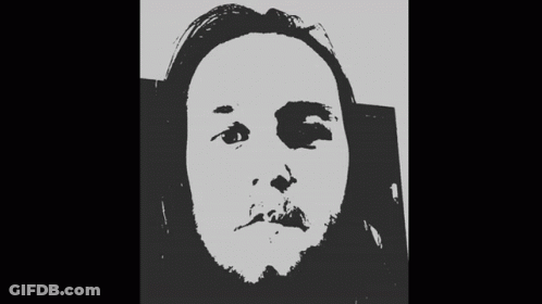Black And White Woman's Face GIF