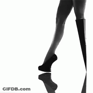 Black And White Woman's Legs GIF