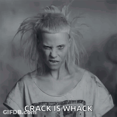 Black And White Woman Saying Crack Is Whack GIF