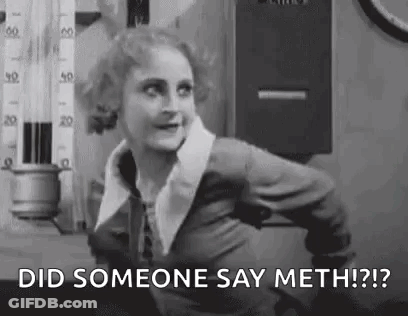 Black And White Woman Saying Did Someone Say Meth GIF