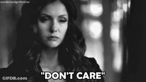 Black And White Woman Saying Don't Care GIF