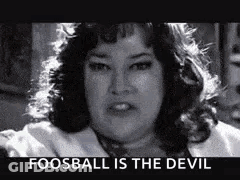 Black And White Woman Saying Fooball Is The Devil GIF