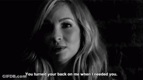 Black And White Woman Saying You Turned Your Back On Me GIF