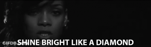 Black And White Woman Shine Bright Like A Diamond GIF