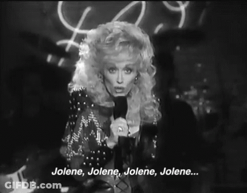 Black And White Woman Singing Jolene Jolene GIF
