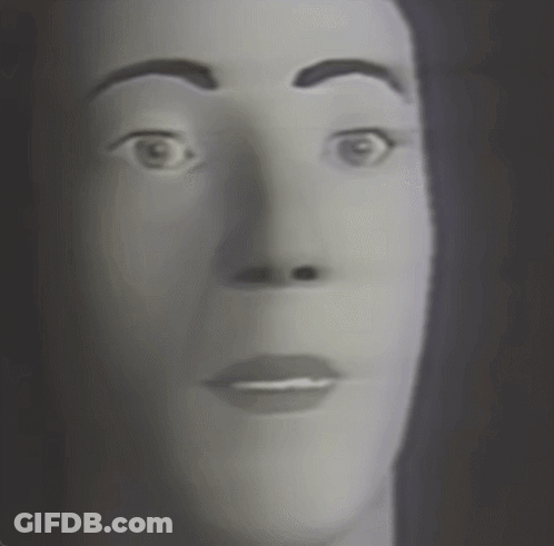 Black And White Woman Surprised Face GIF