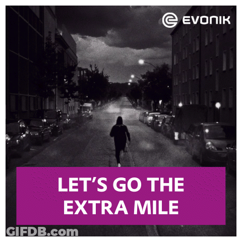 Black And White Woman Walking Let's Go The Extra Mile GIF