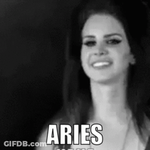 Black And White Woman With Aries GIF