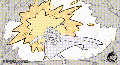 Black And White Woman With Cape GIF