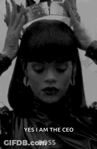 Black And White Woman With Crown Saying Yes I Am The CEO Boss GIF