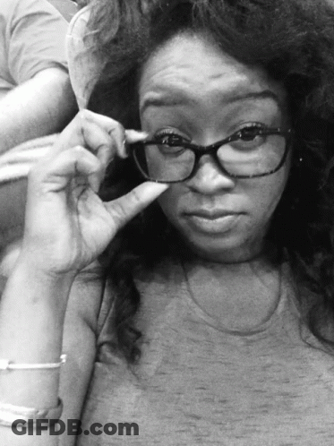 Black And White Woman With Glasses GIF