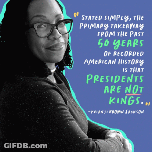Black And White Woman With Glasses Ketani Brown Jackson Quote GIF