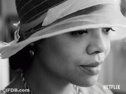 Black And White Woman With Hat Netflix GIF